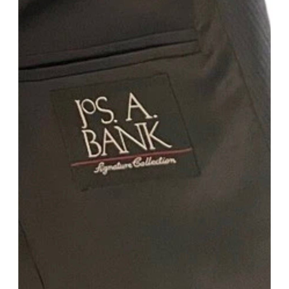 Jos. A. Bank Signature Collection Mens Suit 42R Wool Navy Pinstripe Single Vent